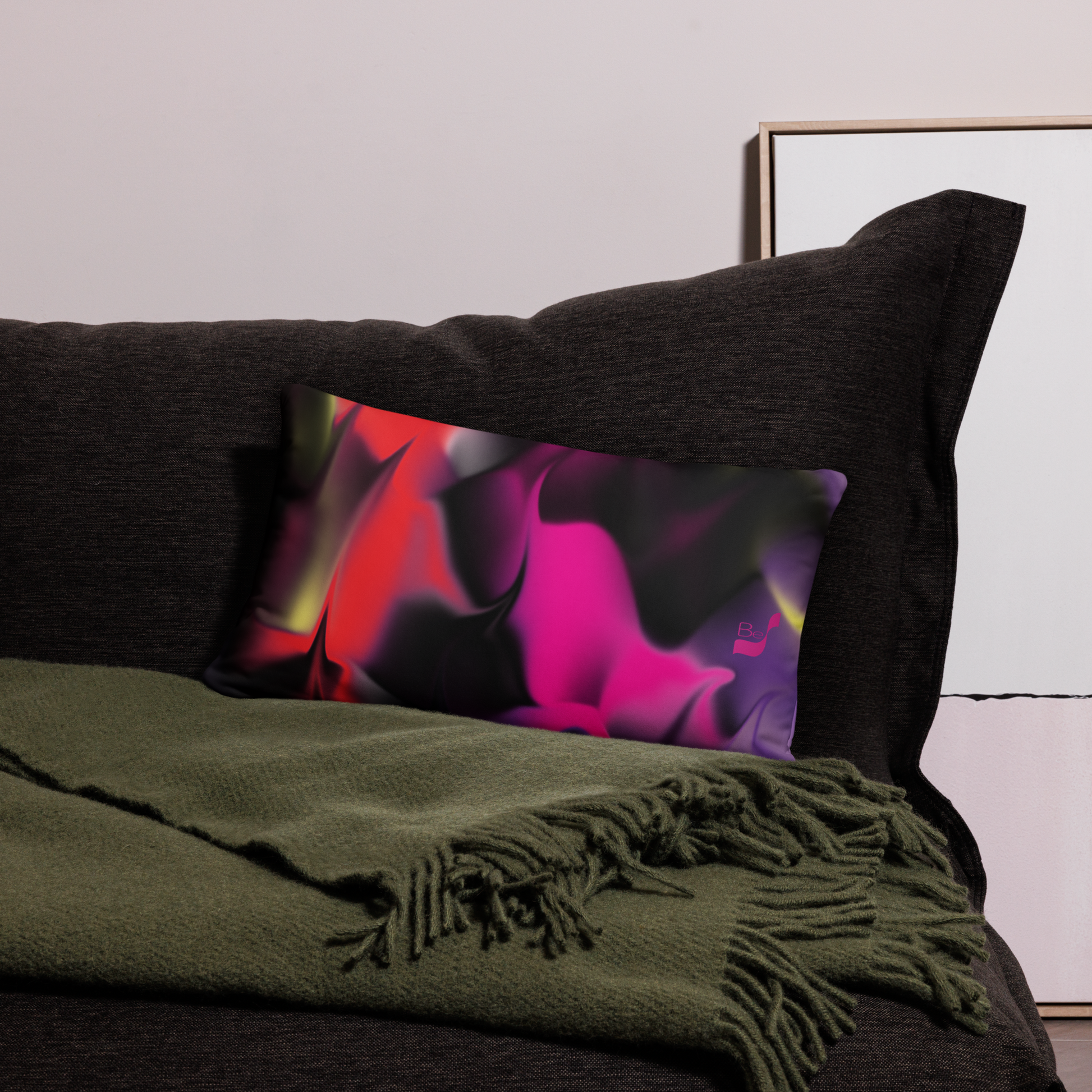 Sway BeSculpt Abstract Art Throw Pillow