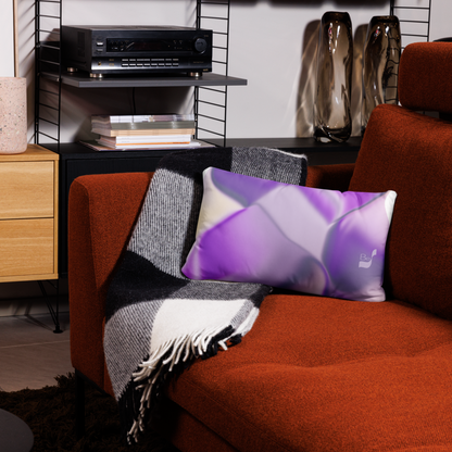 Ribbons Purple BeSculpt Abstract Art Throw Pillow