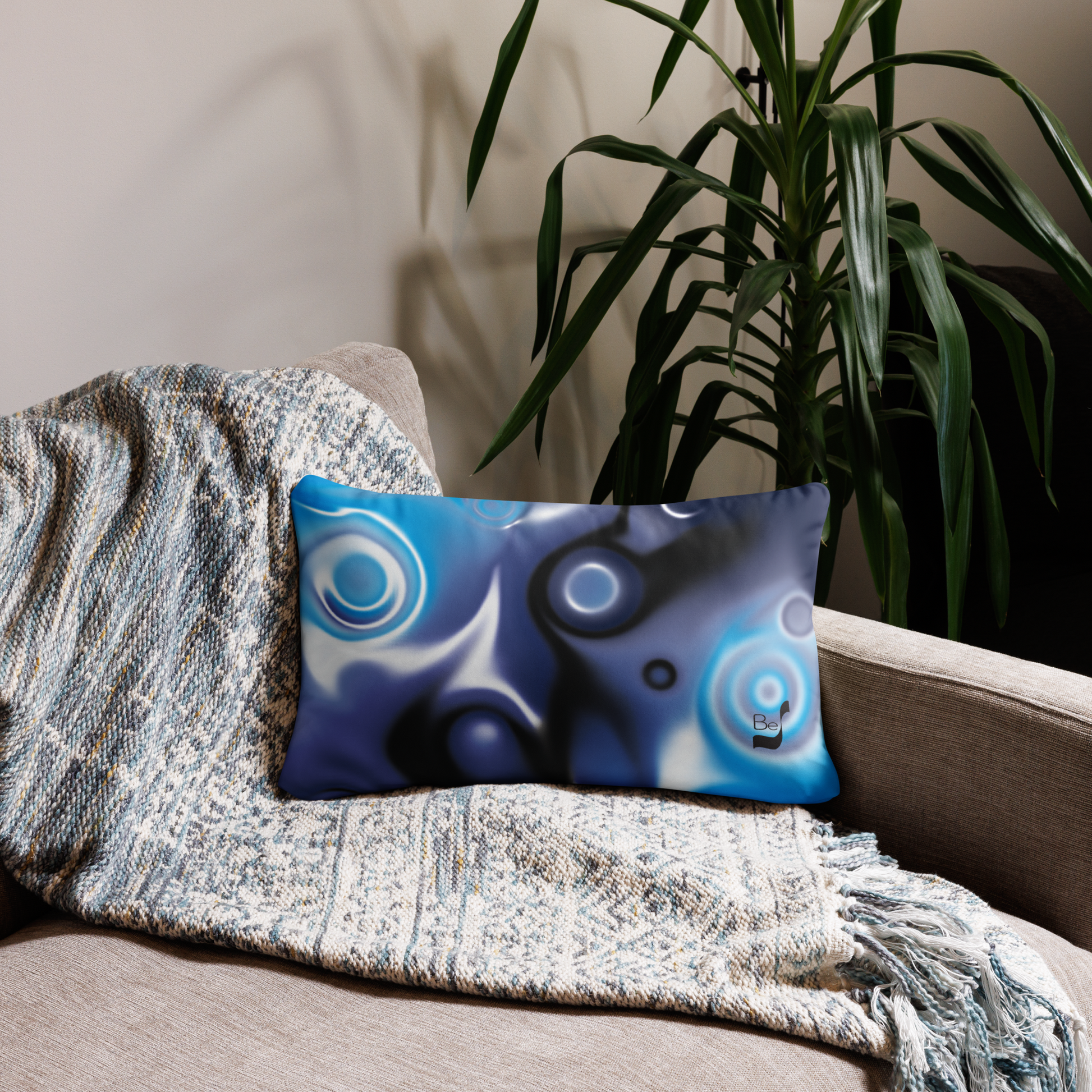 No. 87 BeSculpt Abstract Art Throw Pillow