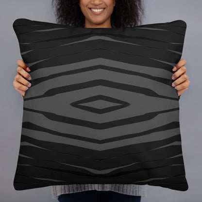 Black H Stripes BeSculpt Throw Pillow 2 S