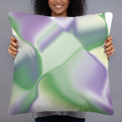 Ribbons Green BeSculpt Throw Pillow