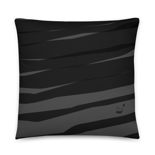 Black H Stripes BeSculpt Throw Pillow