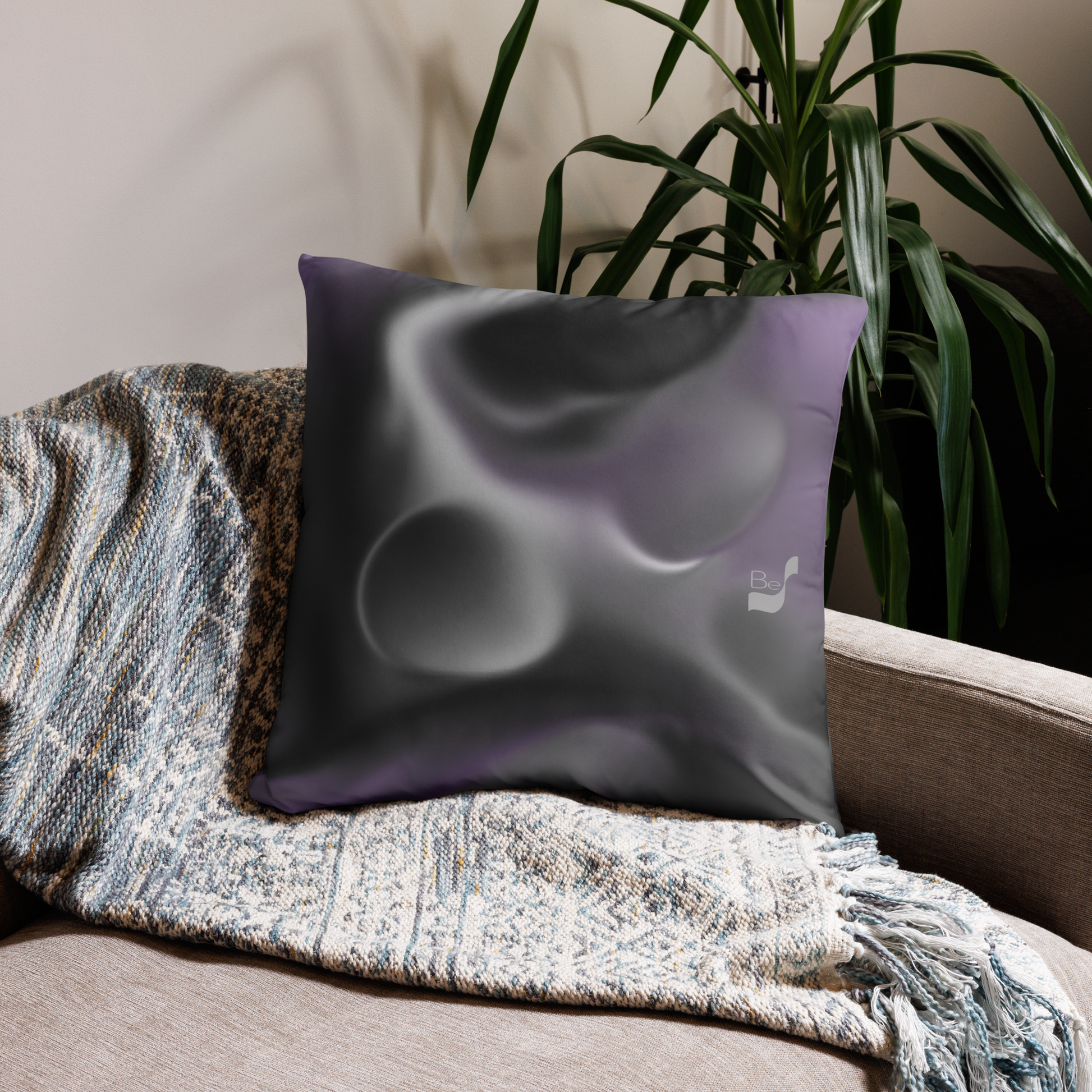 Moon Specks BeSculpt Abstract Art Throw Pillow Square