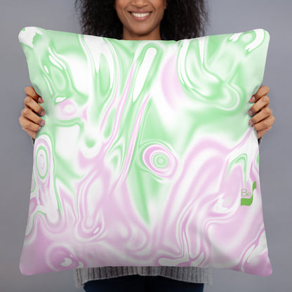 Rose BeSculpt Abstract Art Throw Pillow