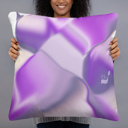 Ribbons Purple BeSculpt Abstract Art Throw Pillow