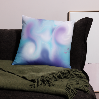 Swirling BeSculpt Abstract Art Throw Pillow