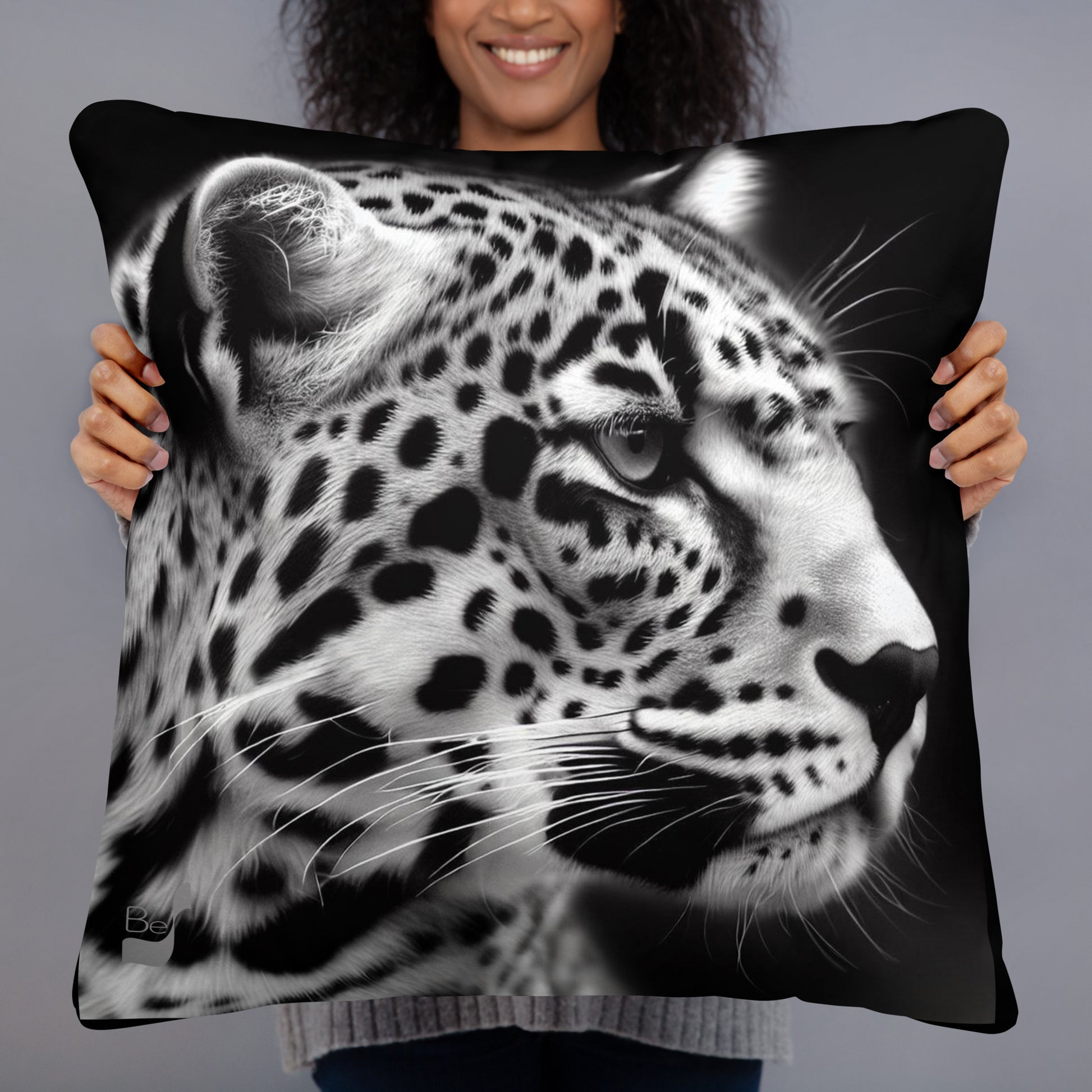 Leopard BeSculpt Art Throw Pillow