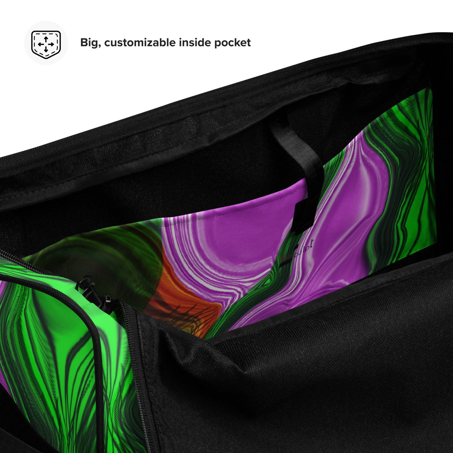 Silky BeSculpt Abstract Art Travel Duffel Bag - Luxurious Flow of Colors