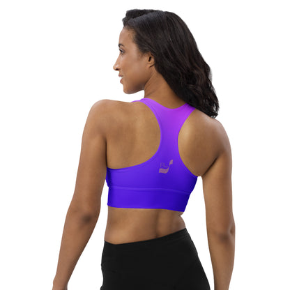 Royal Blue Gradient BeSculpt Women Longline Sports Bra