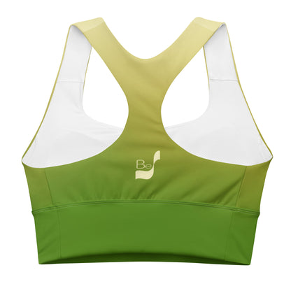 Deep Green Gradient BeSculpt Women Longline Sports Bra