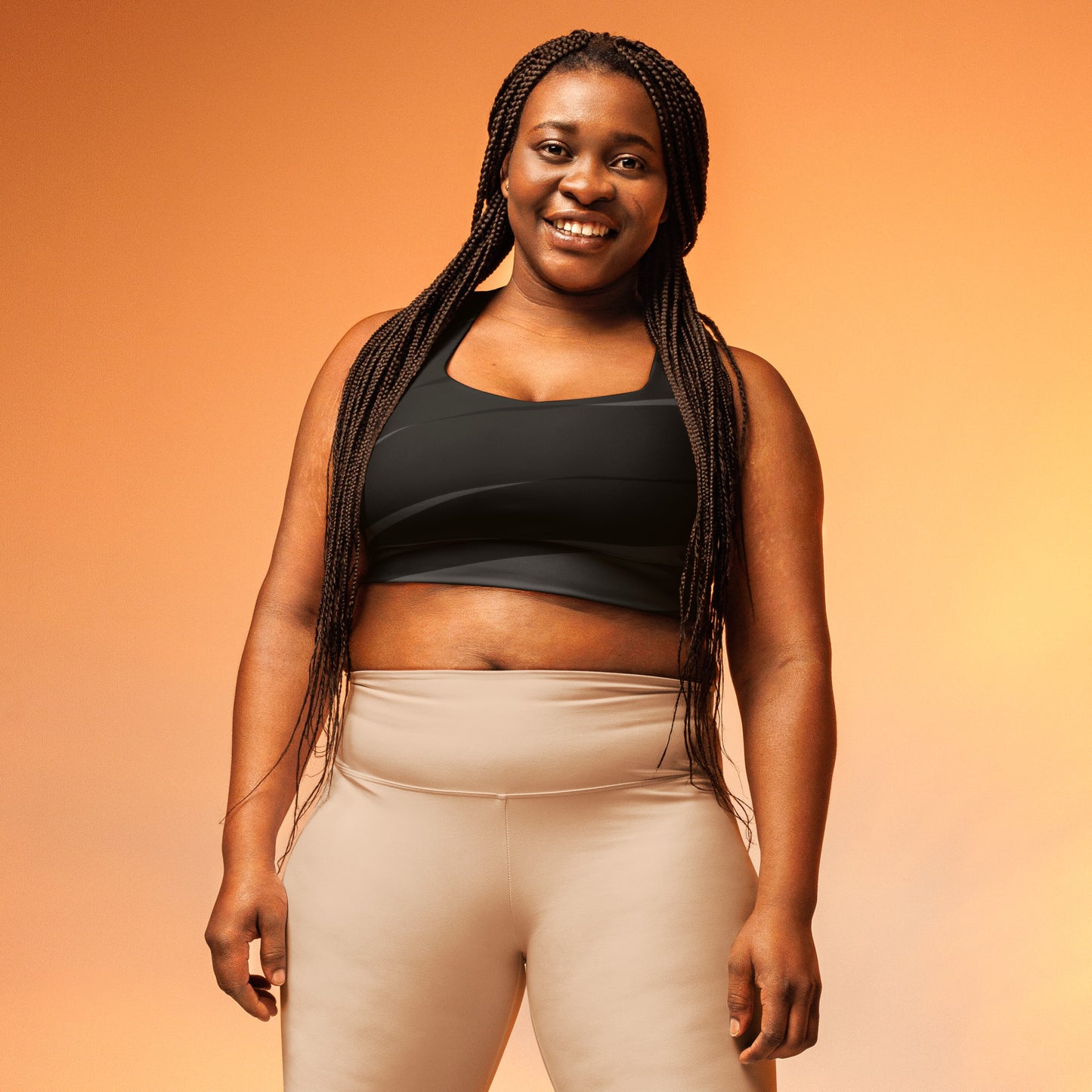 Elevate your activewear game with the Black H Stripes BeSculpt Women Longline Sports Bra—a perfect blend of style, comfort, and functionality for the modern woman.