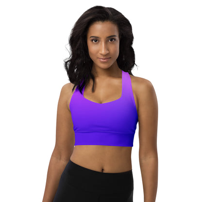 Royal Blue Gradient BeSculpt Women Longline Sports Bra