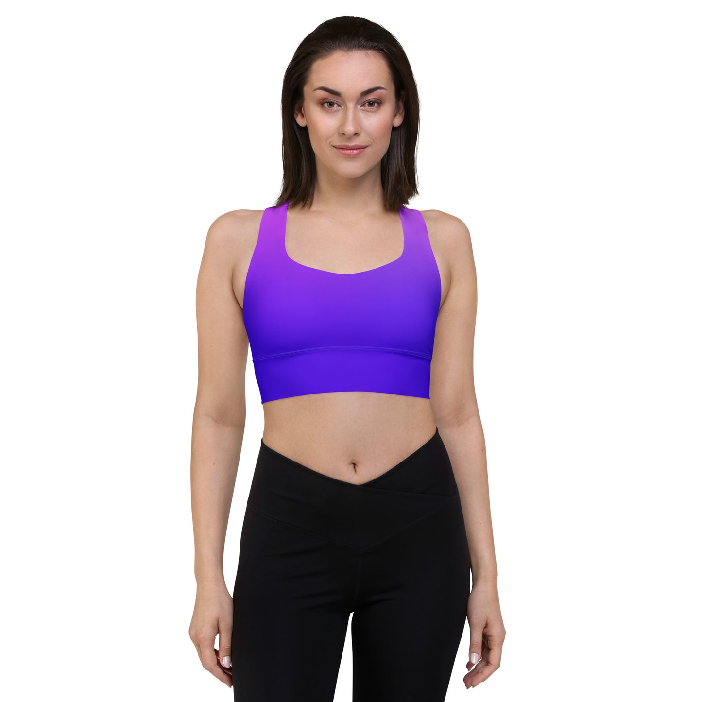 Royal Blue Gradient BeSculpt Women Longline Sports Bra