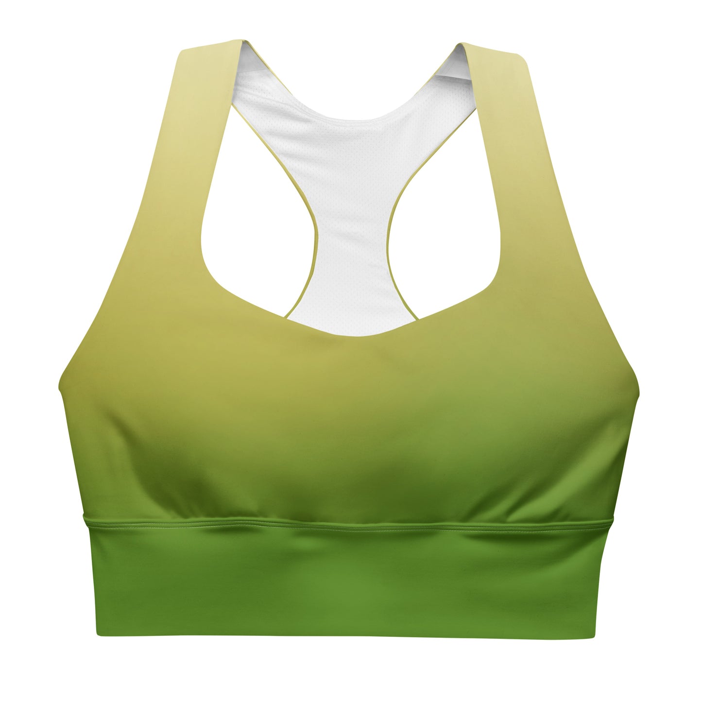 Deep Green Gradient BeSculpt Women Longline Sports Bra