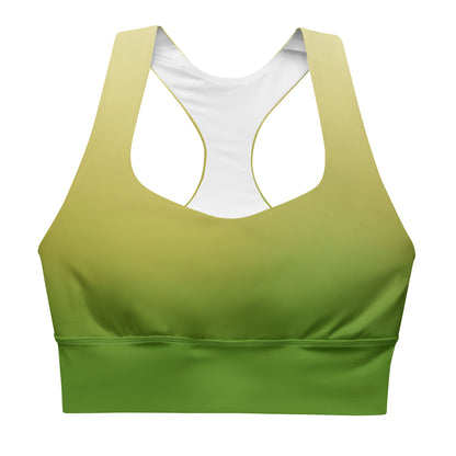 Deep Green Gradient BeSculpt Women Longline Sports Bra