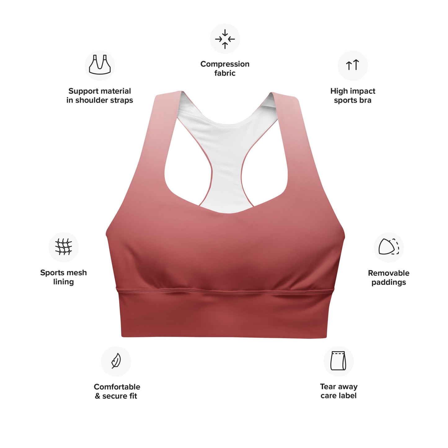 Cherri Gradient BeSculpt Women Longline Sports Bra