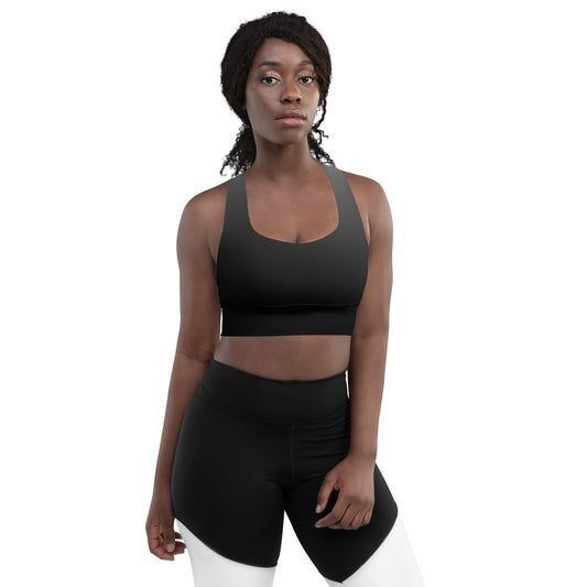 Black Gradient BeSculpt Women Longline Sports Bra