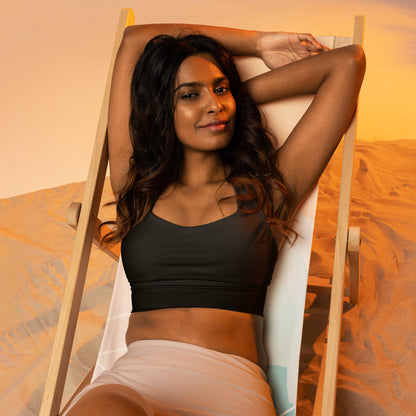 Elevate your workout wardrobe with the Black Gradient BeSculpt Women Longline Sports Bra—a sophisticated blend of style and functionality designed by Bereniche Aguiar.