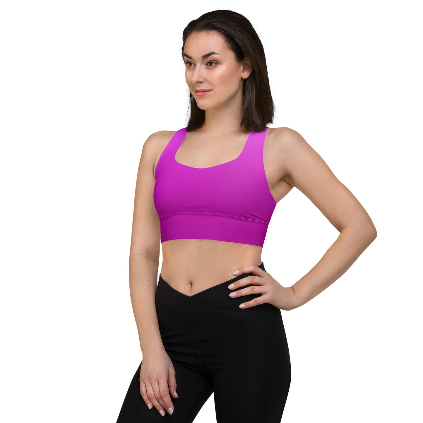 Violet Gradient BeSculpt Women Longline Sports Bra