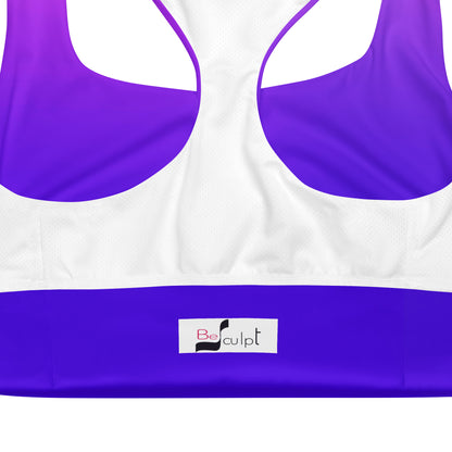 Royal Blue Gradient BeSculpt Women Longline Sports Bra