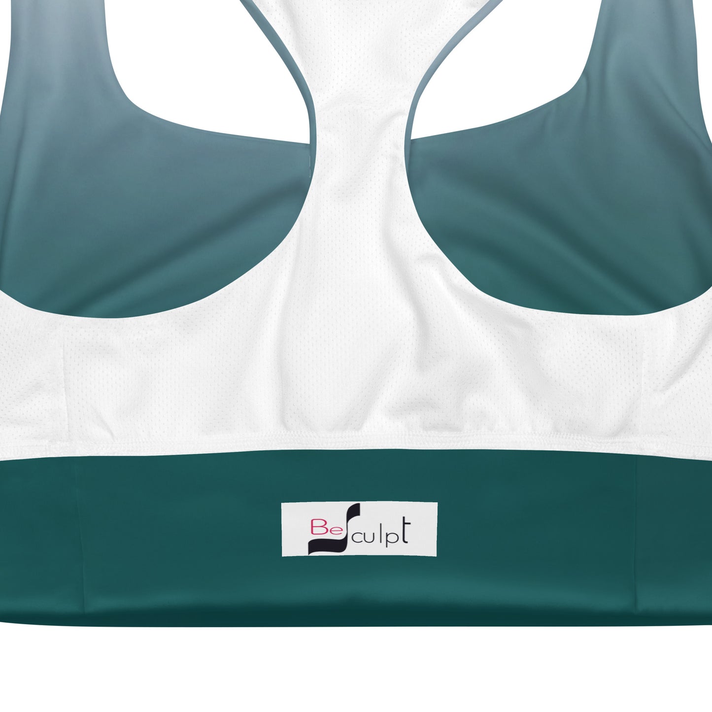 Teal Gradient BeSculpt Women Longline Sports Bra