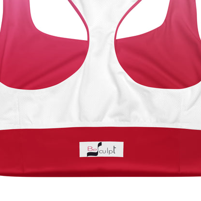 Red Gradient BeSculpt Women Longline Sports Bra