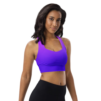 Royal Blue Gradient BeSculpt Women Longline Sports Bra