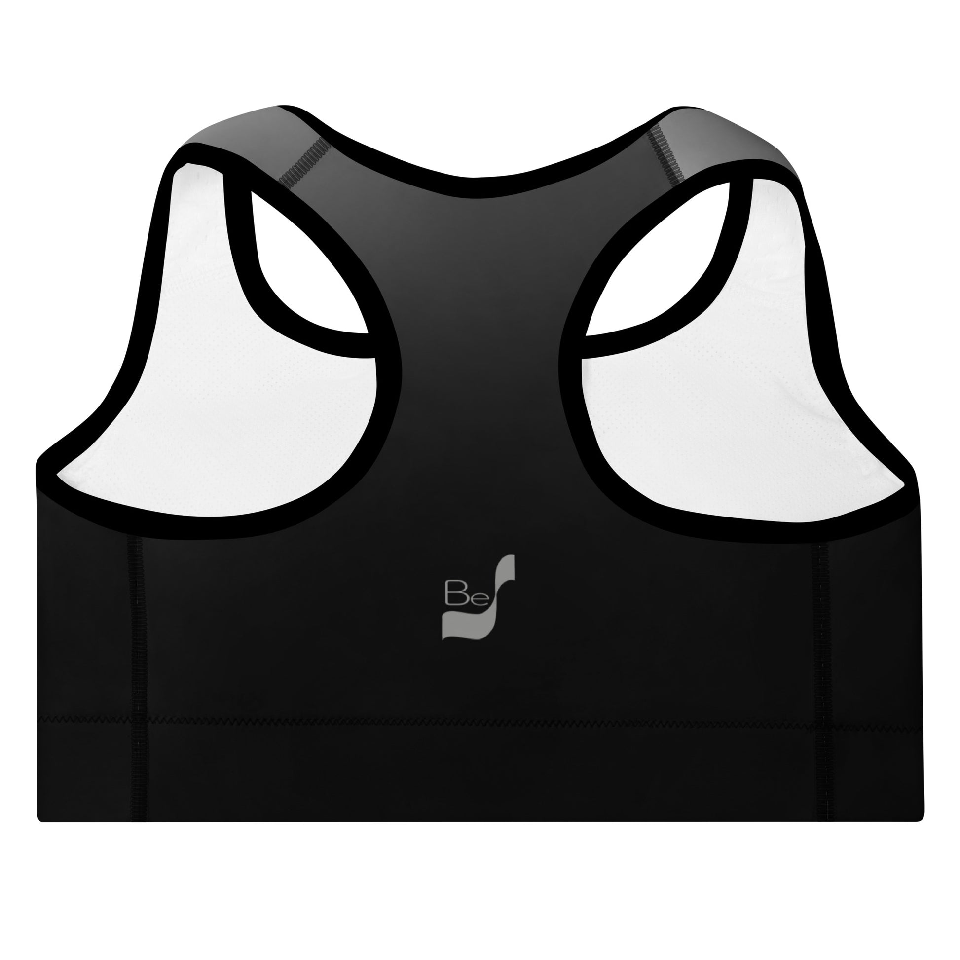 Introducing the Black Gradient BeSculpt Women Padded Sports Bra—a sleek and supportive essential for your workout wardrobe!