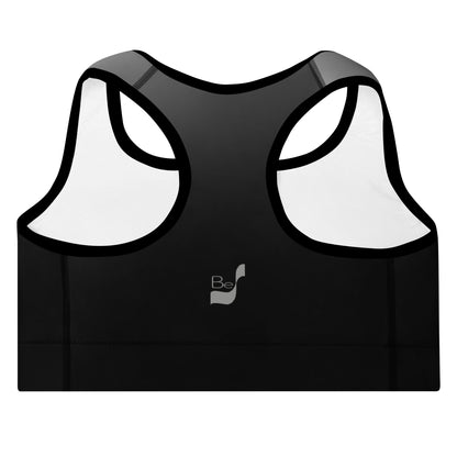 Introducing the Black Gradient BeSculpt Women Padded Sports Bra—a sleek and supportive essential for your workout wardrobe!