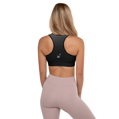 Black Gradient BeSculpt Women Padded Sports Bra