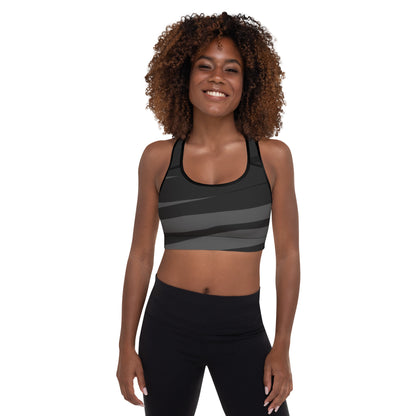 Introducing the Black H Stripes BeSculpt Women Padded Sports Bra—a stylish and supportive essential for your active lifestyle!