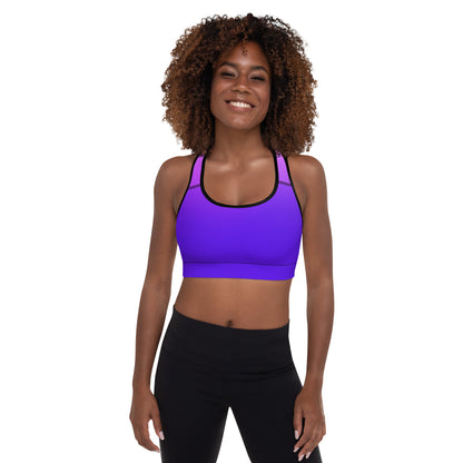 Royal Blue Gradient BeSculpt Women Padded Sports Bra