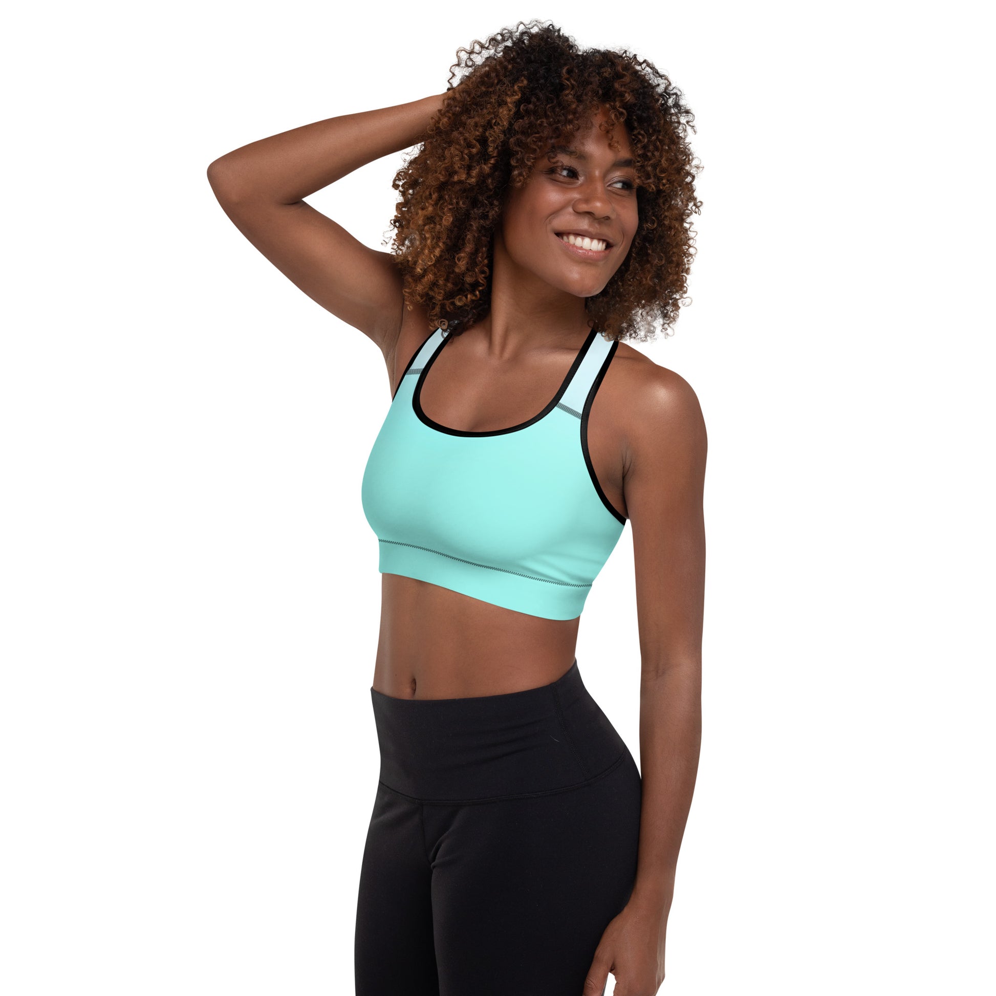 Introducing the Aqua Gradient BeSculpt Women Padded Sports Bra—a must-have for your active lifestyle!
