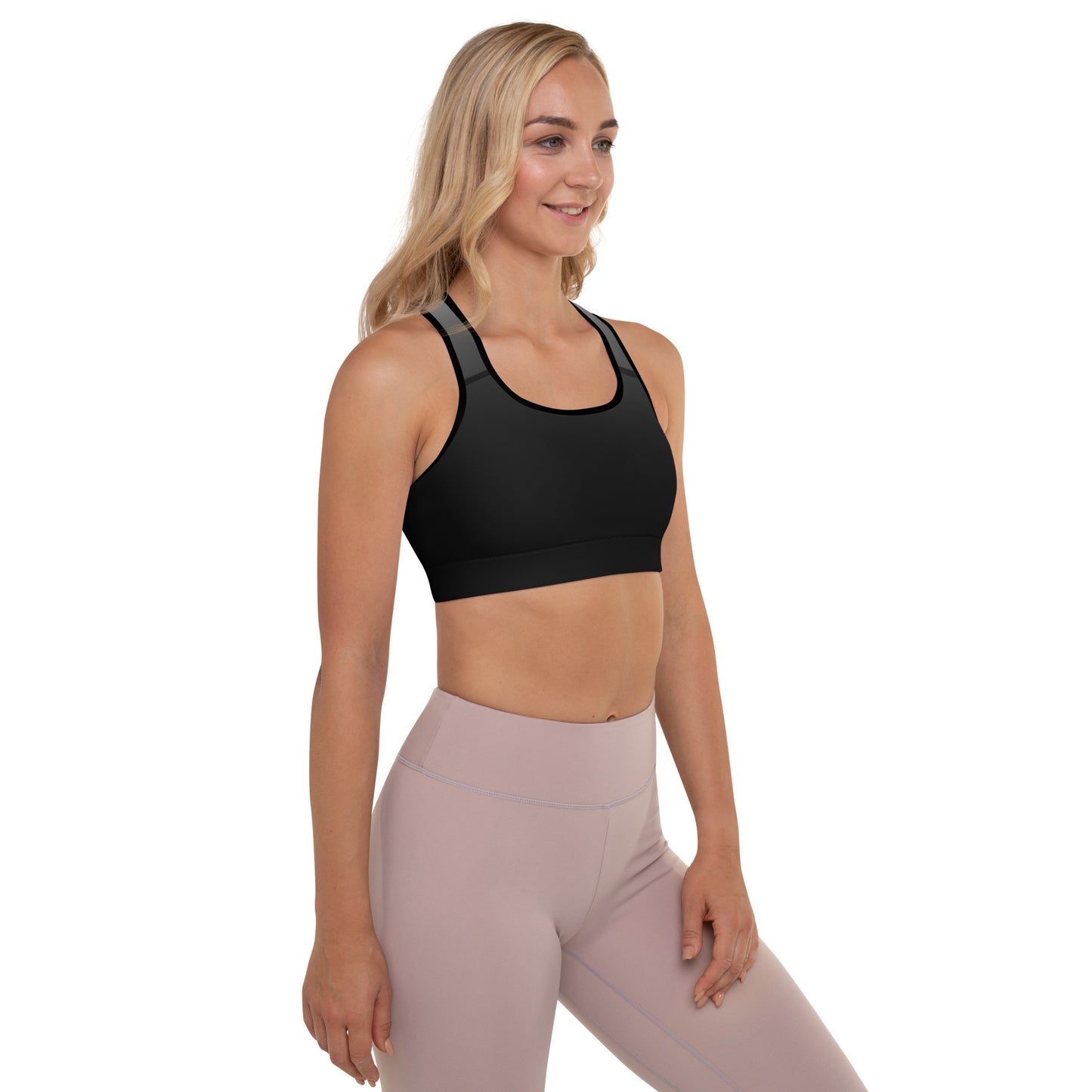 Black Gradient BeSculpt Women Padded Sports Bra