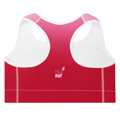 Red Gradient BeSculpt Women Padded Sports Bra