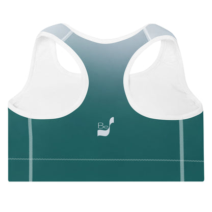 Teal Gradient BeSculpt Women Padded Sports Bra