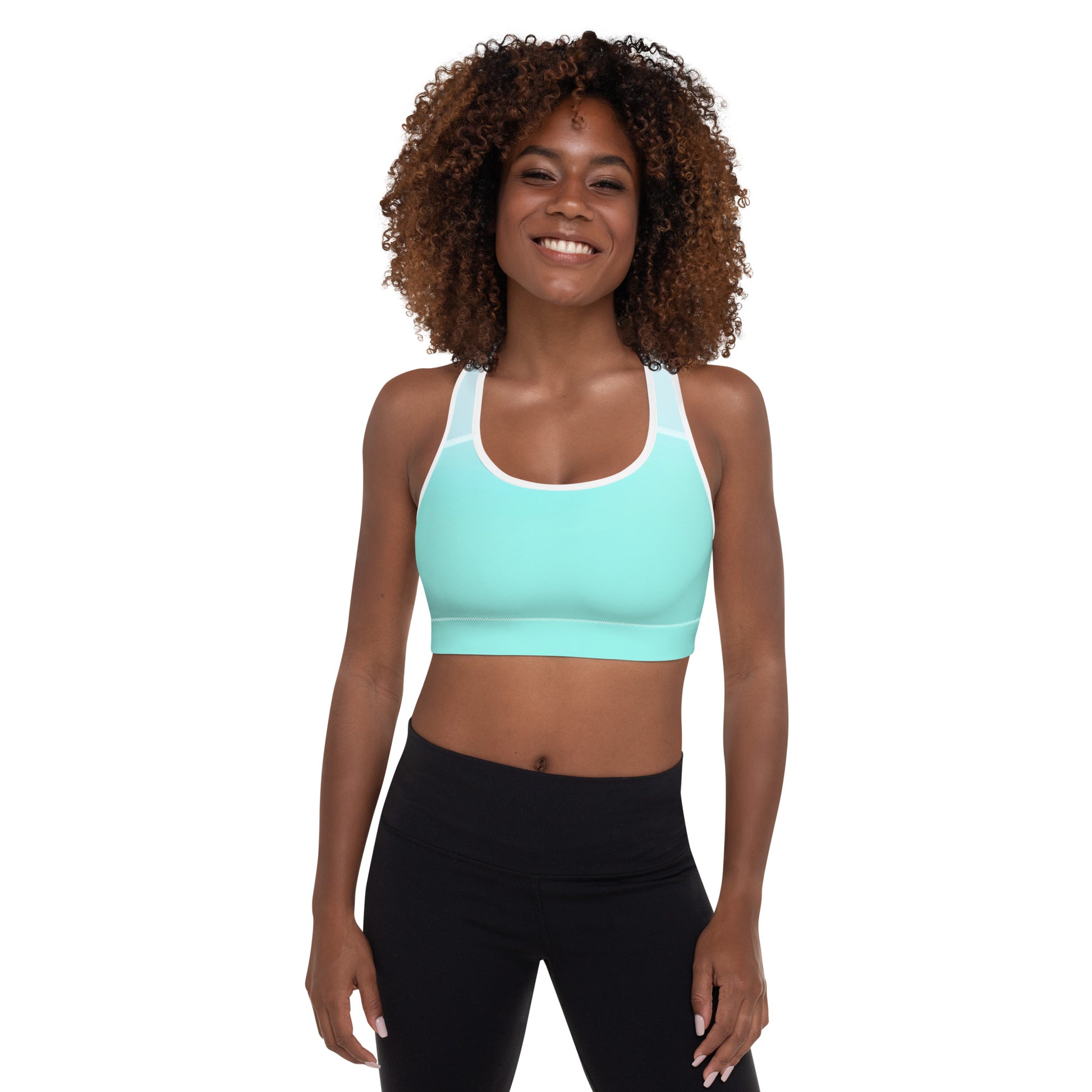 Introducing the Aqua Gradient BeSculpt Women Padded Sports Bra—a must-have for your active lifestyle!