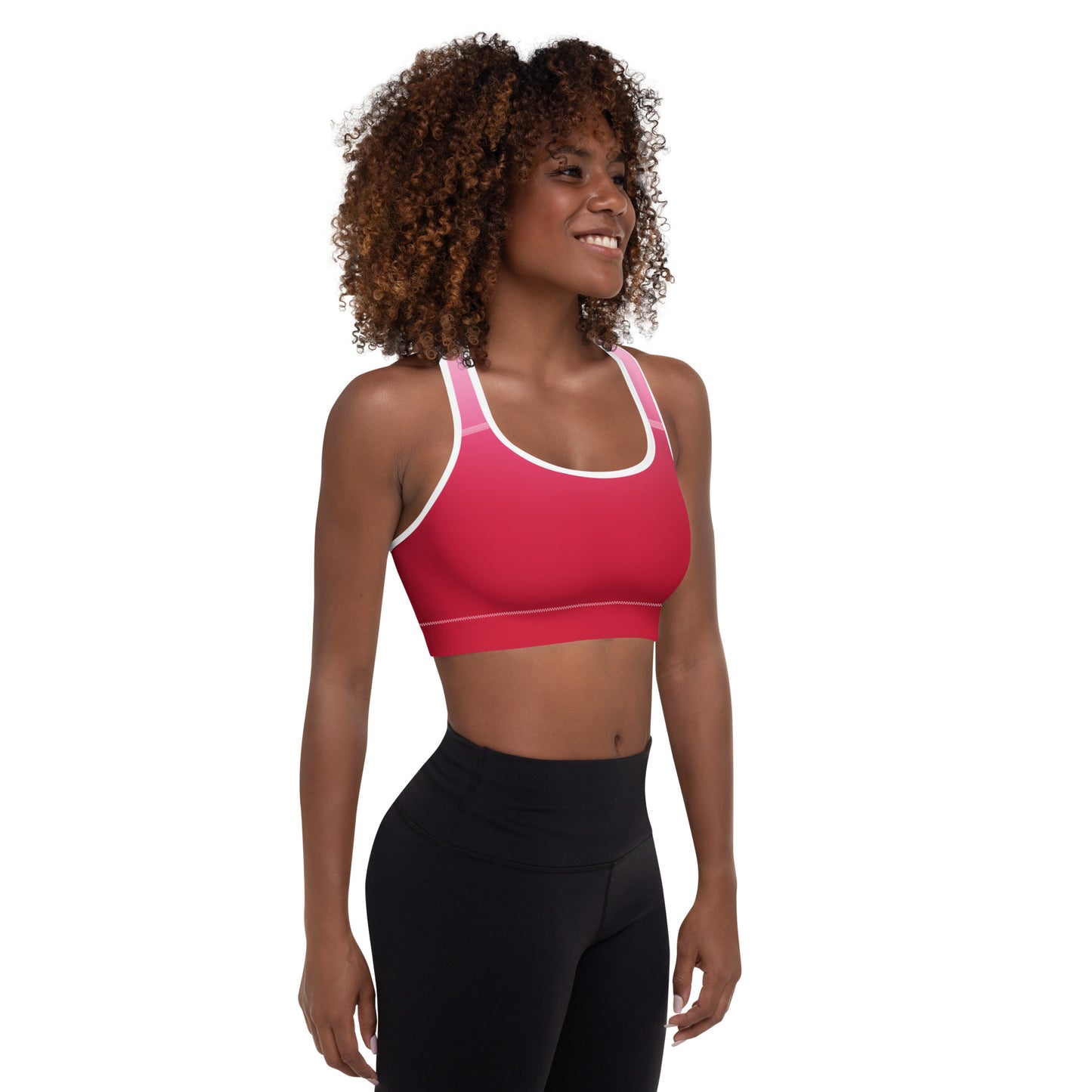 Red Gradient BeSculpt Women Padded Sports Bra