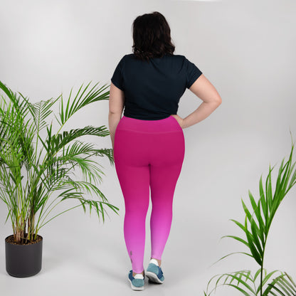 Fuchsia Gradient BeSculpt Women Plus Size Yoga Leggings