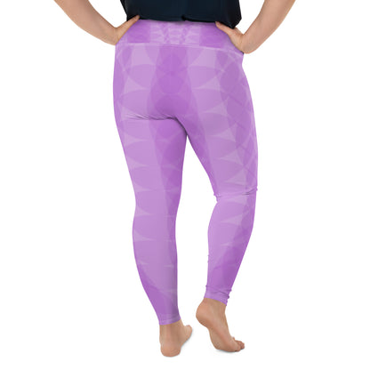 Lavender Soft Circles Gradient BeSculpt Women Plus Size Yoga Leggings