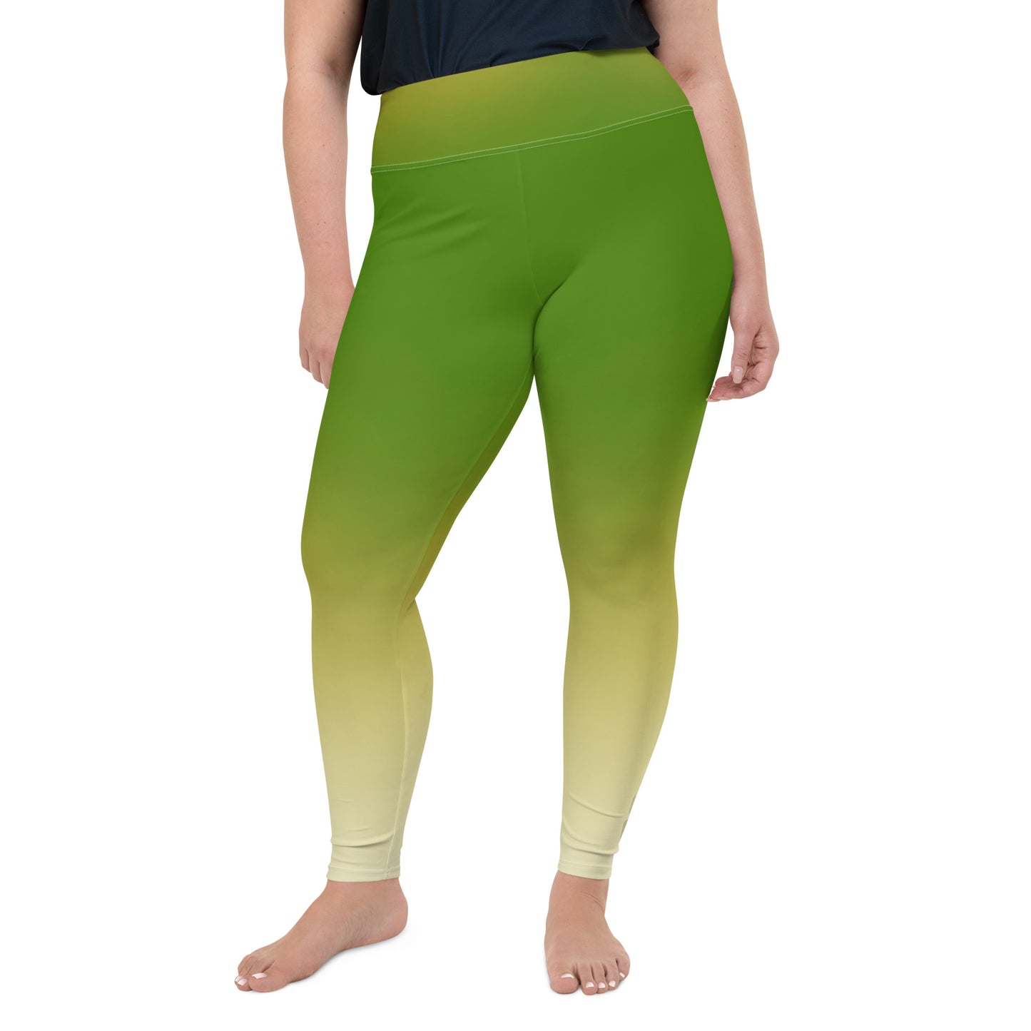 Deep Green Gradient BeSculpt Women Plus Size Yoga Leggings