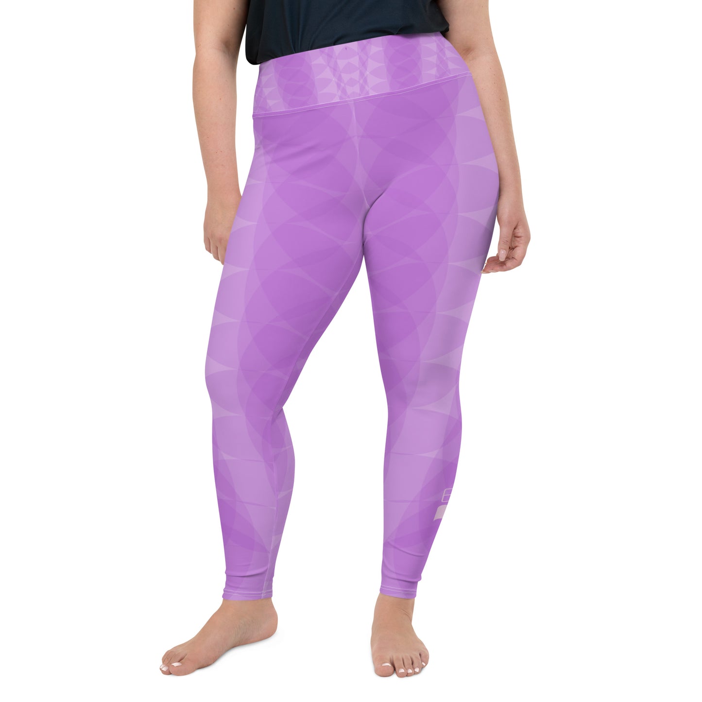 Lavender Soft Circles Gradient BeSculpt Women Plus Size Yoga Leggings