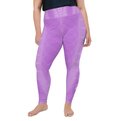 Lavender Soft Circles Gradient BeSculpt Women Plus Size Yoga Leggings