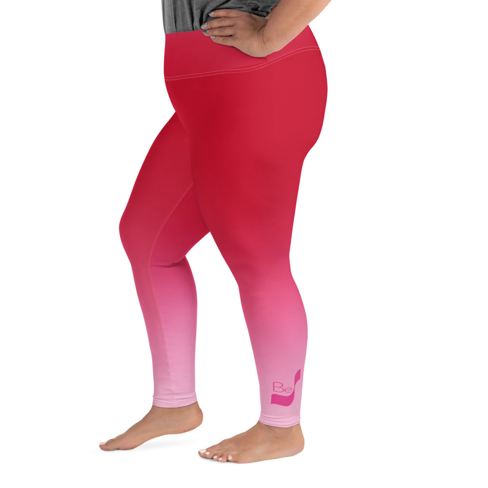 Red Gradient BeSculpt Women Plus Size Yoga Leggings