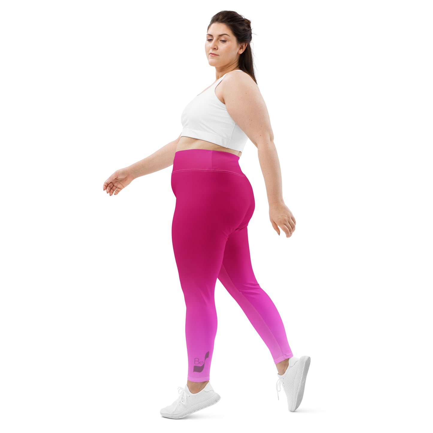 Fuchsia Gradient BeSculpt Women Plus Size Yoga Leggings