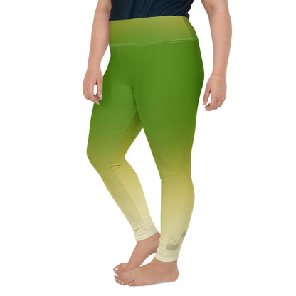 Deep Green Gradient BeSculpt Women Plus Size Yoga Leggings