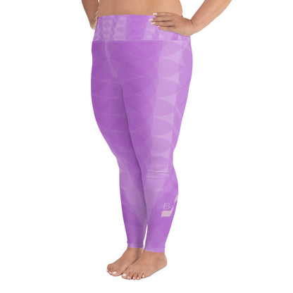 Lavender Soft Circles Gradient BeSculpt Women Plus Size Yoga Leggings