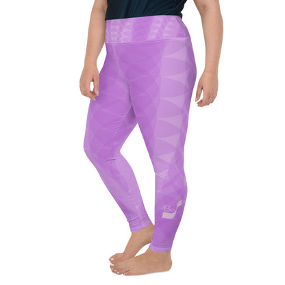 Lavender Soft Circles Gradient BeSculpt Women Plus Size Yoga Leggings