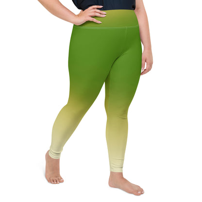 Deep Green Gradient BeSculpt Women Plus Size Yoga Leggings