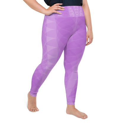 Lavender Soft Circles Gradient BeSculpt Women Plus Size Yoga Leggings